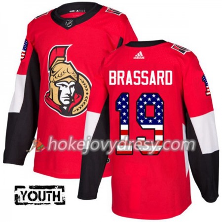 Dětské Hokejový Dres Ottawa Senators Derick Brassard 19 2017-2018 USA Flag Fashion Černá Adidas Authentic